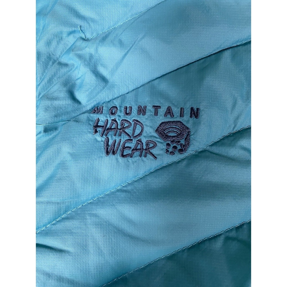 Mountain Hardware Down Puffer Jacket Women's Size S Teal Lightweight Packable - Picture 4 of 10